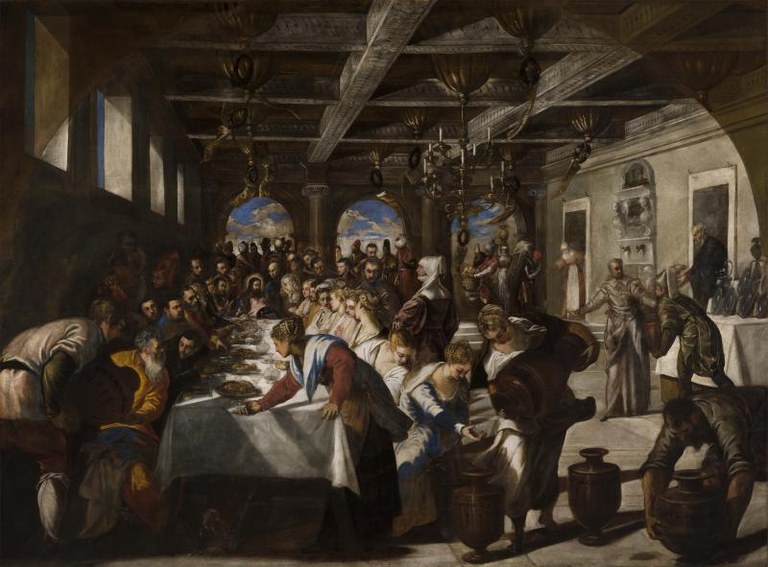  J. Tintoretto, Venezia, Basilica di Santa Maria della Salute, Le nozze di Cana