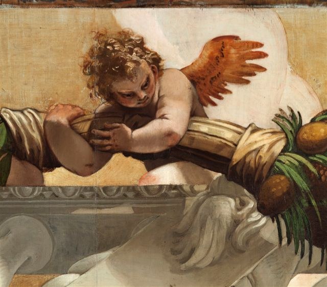 Paolo Veronese - Particolare del soffitto - angioletto