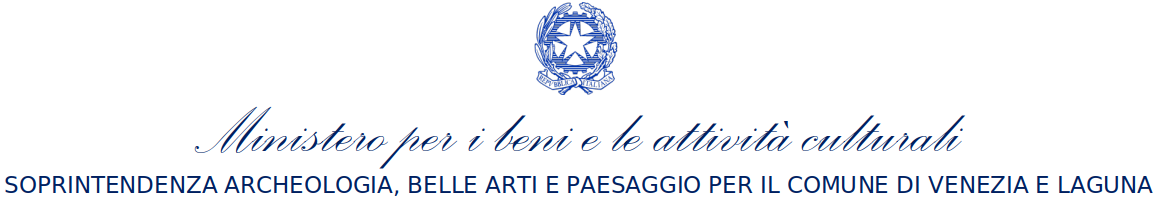 Logo della Soprintendenza Archeologia, belle arti e paesaggio per il Comune di Venezia e Laguna