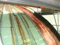 cupola, nuovo rivestimento in rame, che poi andr&agrave; coperto con il vecchio rivestimento restaurato
