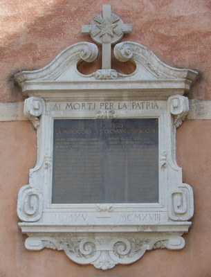 Scoletta di San Giovanni Battista in Bragora, lapide commemorativa