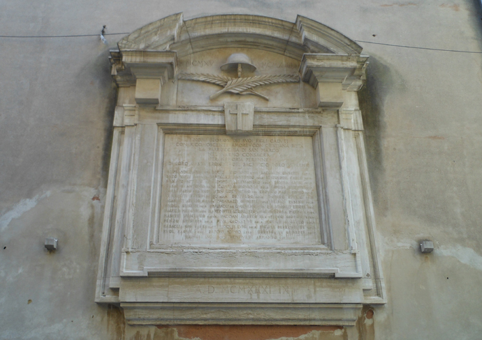 Chiesa di San Moisè lapide commemorativa